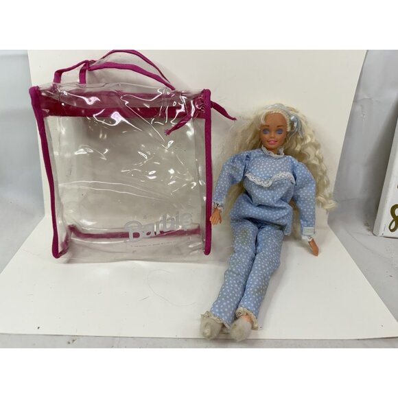 W/ ORIGINAL BAG! Vintage 1994 Slumber Party Barbie #12696 in Blue Dot Pajamas - Picture 2 of 11